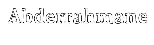 Coloriage Abderrahmane - Prénom à imprimer