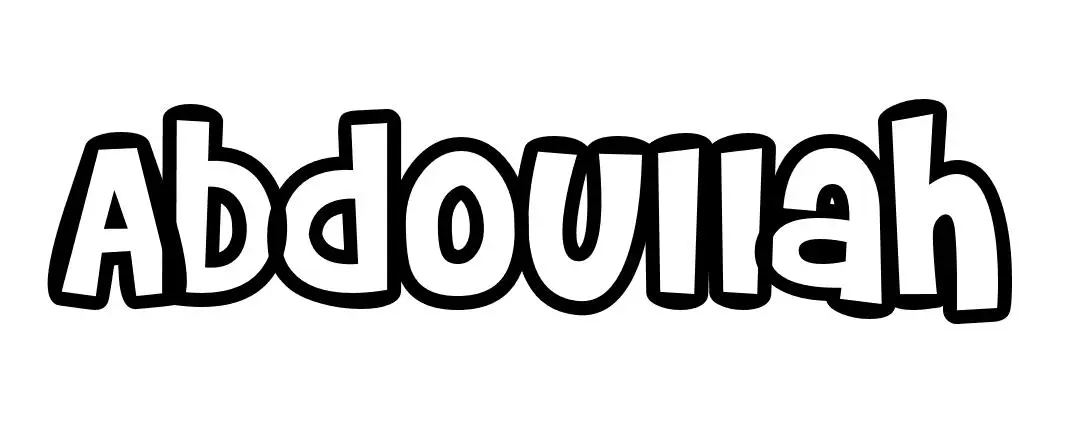 Disegno di Disegno del nome Abdoullah da colorare da stampare
