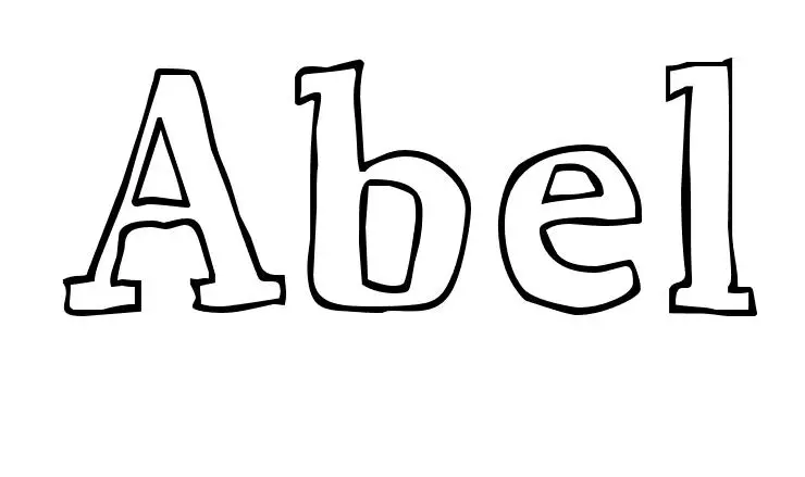 Disegno di Abel – Disegno del Nome da Colorare da stampare