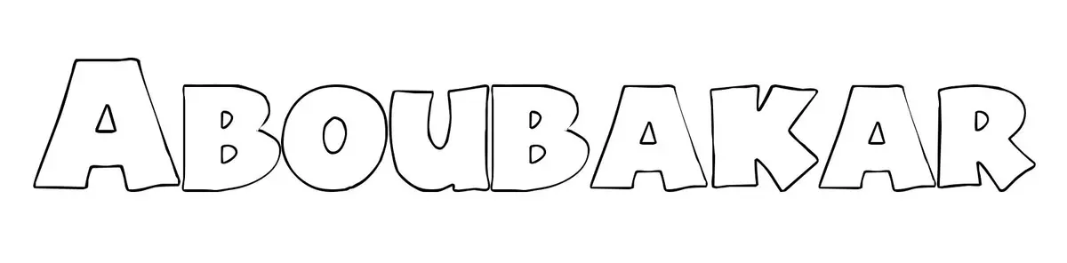 Aboubakar coloring page to print