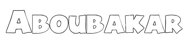 Coloriage Aboubakar - Prénom à imprimer