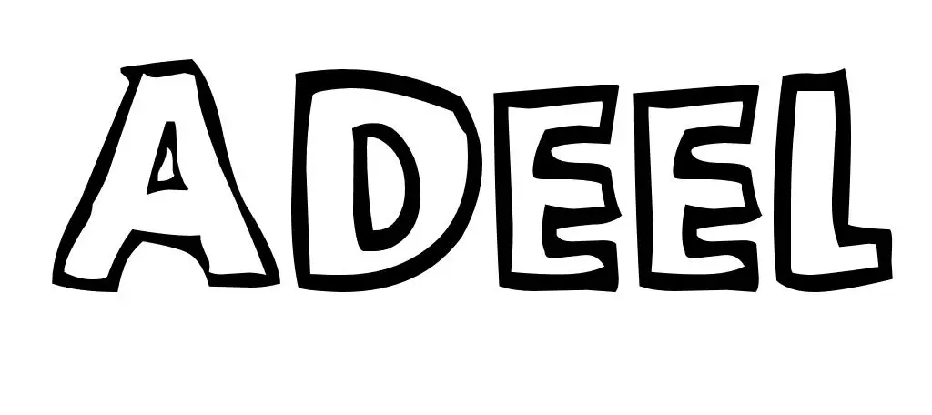 Coloriage Adeel - Prénom à imprimer