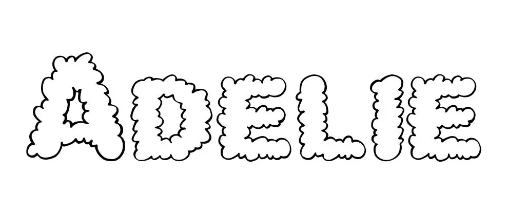 Coloriage Adelie - Prénom à imprimer