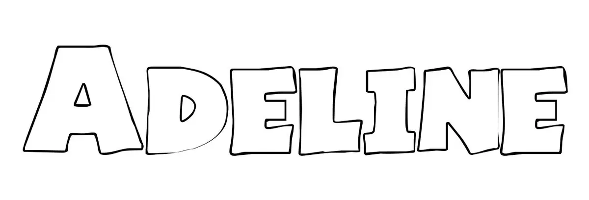 Coloriage Adeline - Prénom à imprimer