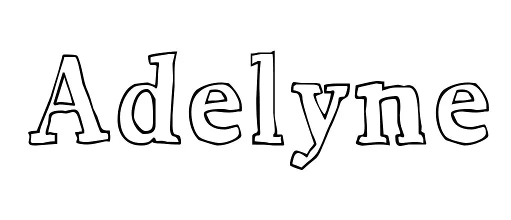Coloriage Adelyne - Prénom à imprimer