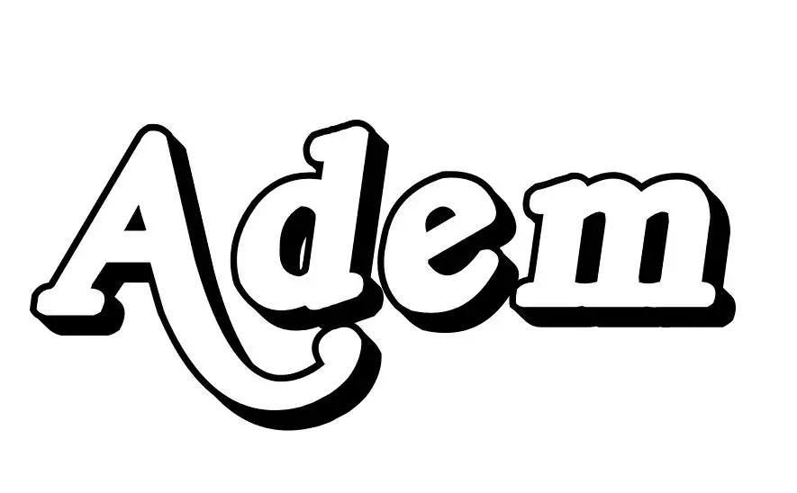 Coloriage Adem - Prénom à imprimer