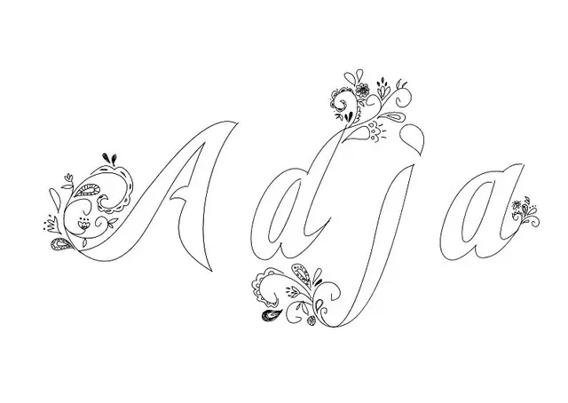 Coloriage Adja - Prénom à imprimer