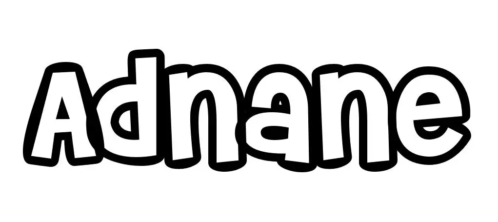 Coloriage Adnane - Prénom à imprimer