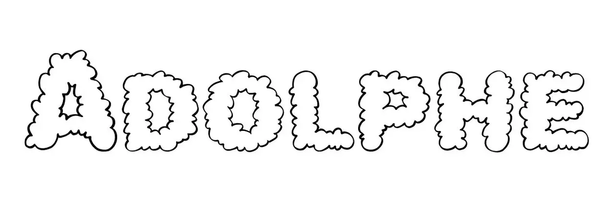 Coloriage Adolphe - Prénom à imprimer