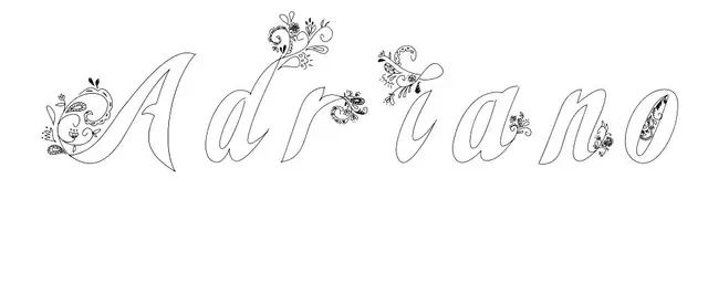 Coloriage Adriano - Prénom à imprimer