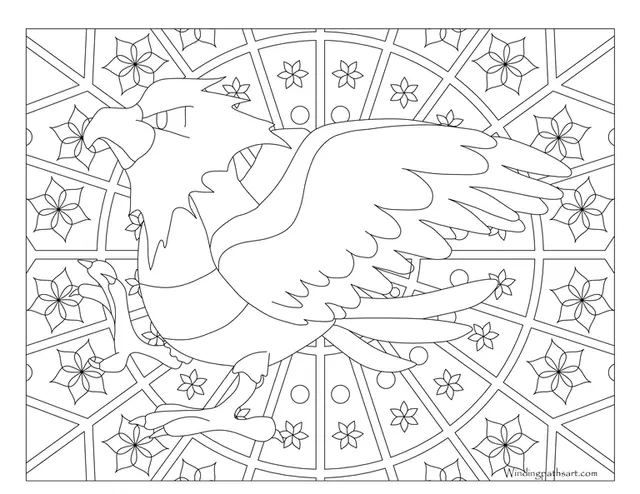 Ausmalbild Pokémon Mandala Spearow Ausmalbilder zum Ausdrucken