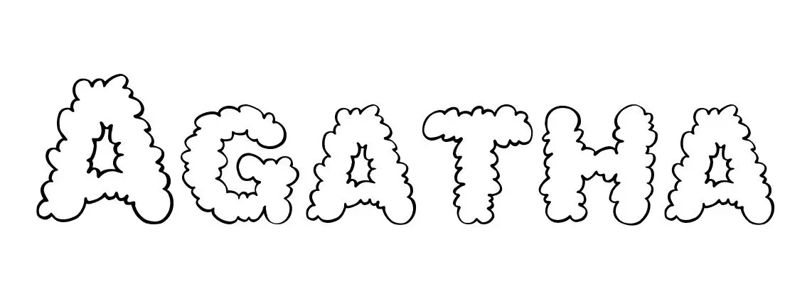 Agatha coloring page to print