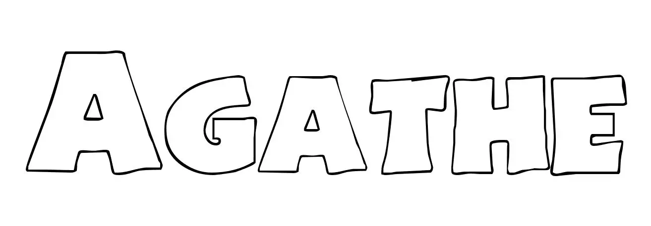 Agathe coloring page to print