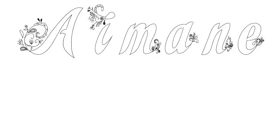 Aimane coloring page to print