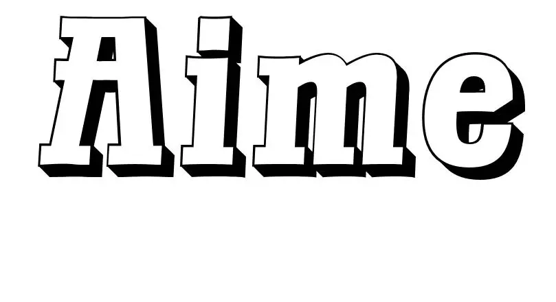 Aime coloring page to print