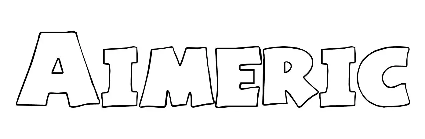 Aimeric Name Coloring Page coloring page to print