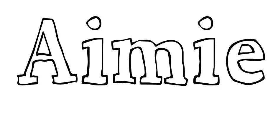 Aimie coloring page to print