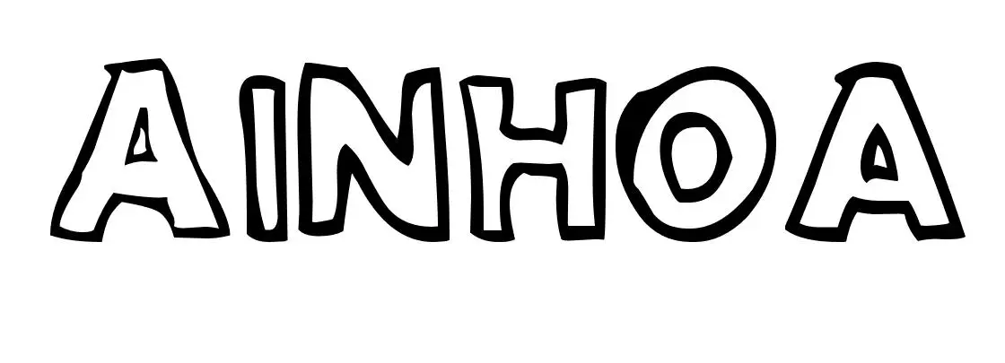 Coloriage Ainhoa - Prénom à imprimer