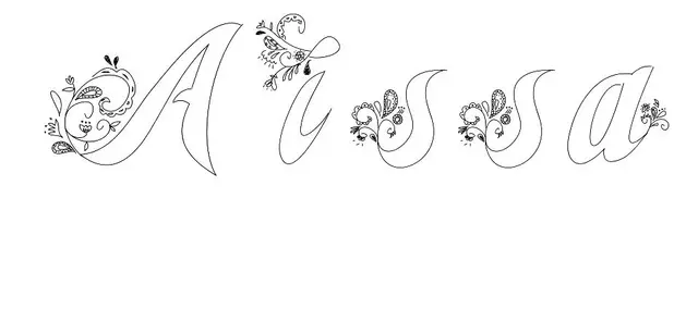 Coloriage Aissa - Prénom à imprimer
