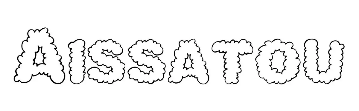 Coloriage Aissatou - Prénom à imprimer