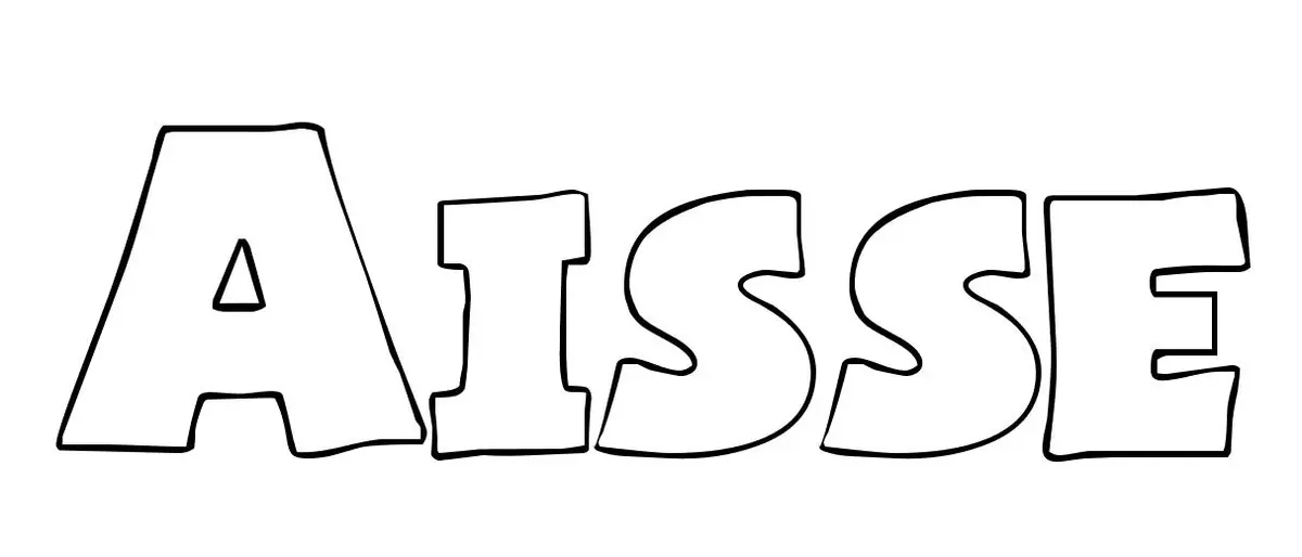 Coloriage Aisse - Prénom à imprimer