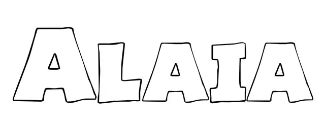 Coloriage Alaia - Prénom à imprimer