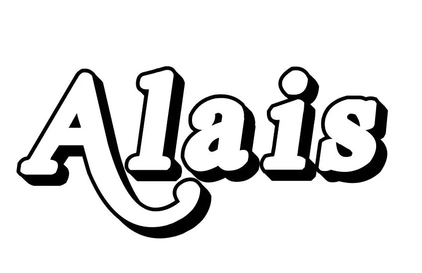 Coloriage Alais - Prénom à imprimer