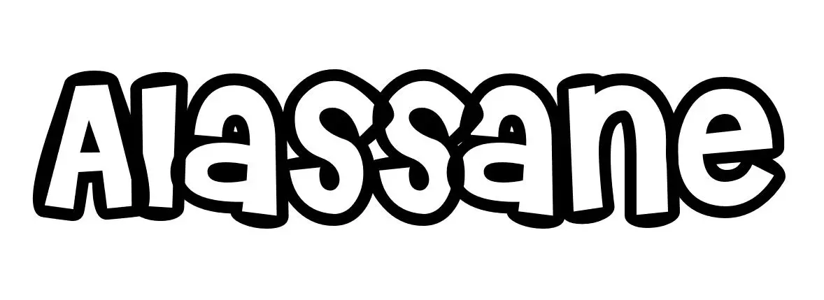 Coloriage Alassane - Prénom à imprimer