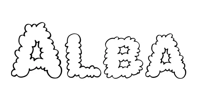 Coloriage Alba - Prénom à imprimer