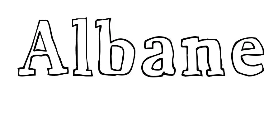 Coloriage Albane - Prénom à imprimer
