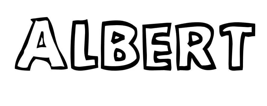 Coloriage Albert - Prénom à imprimer