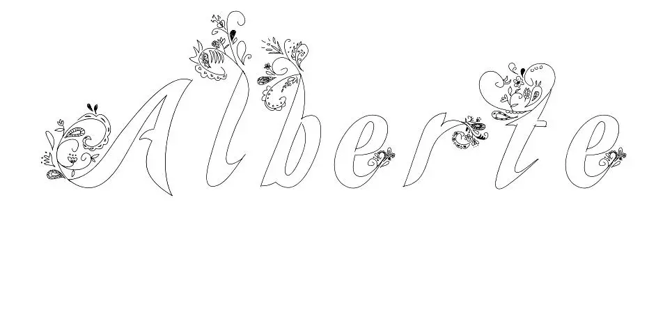 Coloriage Alberte - Prénom à imprimer