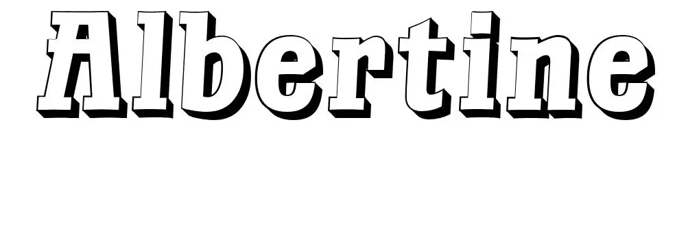 Coloriage Albertine - Prénom à imprimer