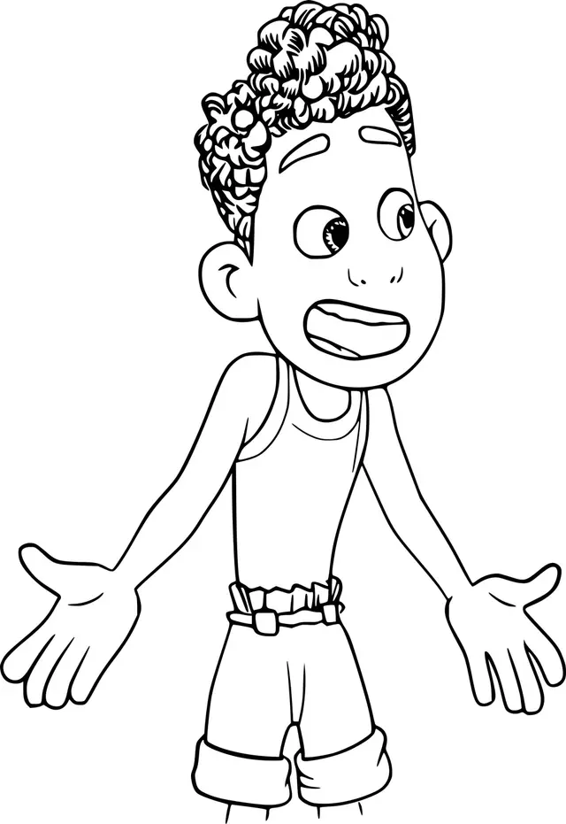 Desenho de Alberto Scorfano Surpreso para colorir