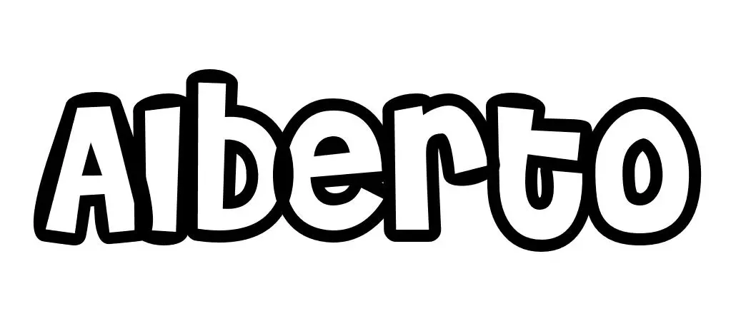 Coloriage Alberto - Prénom à imprimer