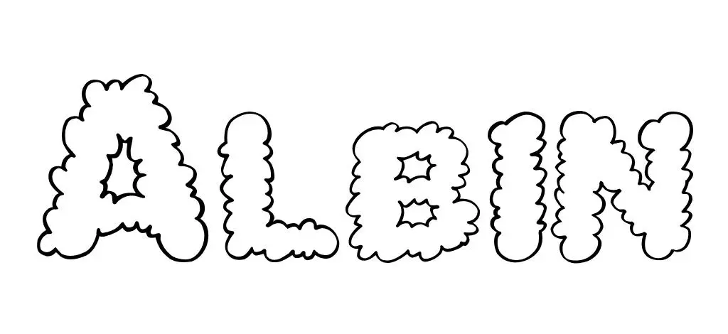 Coloriage Albin - Prénom à imprimer