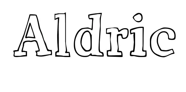 Aldric Name Coloring Page coloring page to print