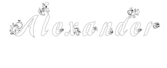 Coloriage Alexander - Prénom à imprimer
