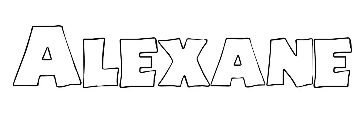 Coloriage Alexane - Prénom à imprimer