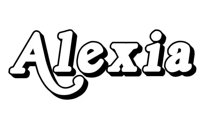 Coloriage Alexia - Prénom à imprimer