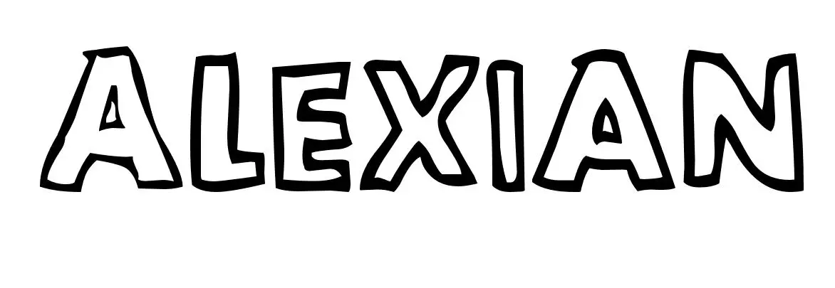 Coloriage Alexian - Prénom à imprimer