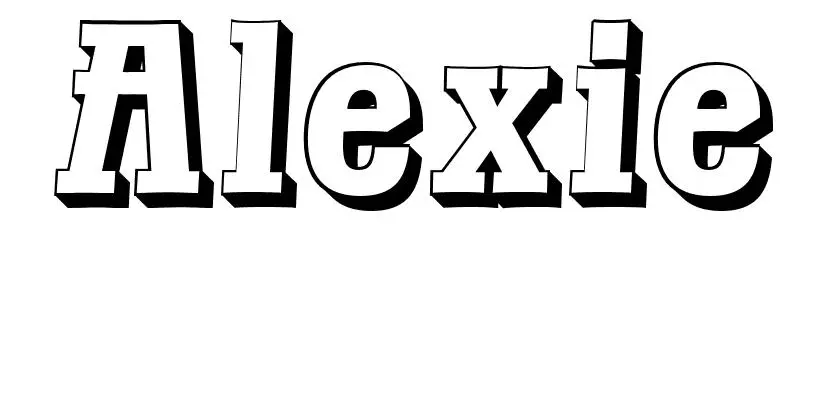 Coloriage Alexie - Prénom à imprimer