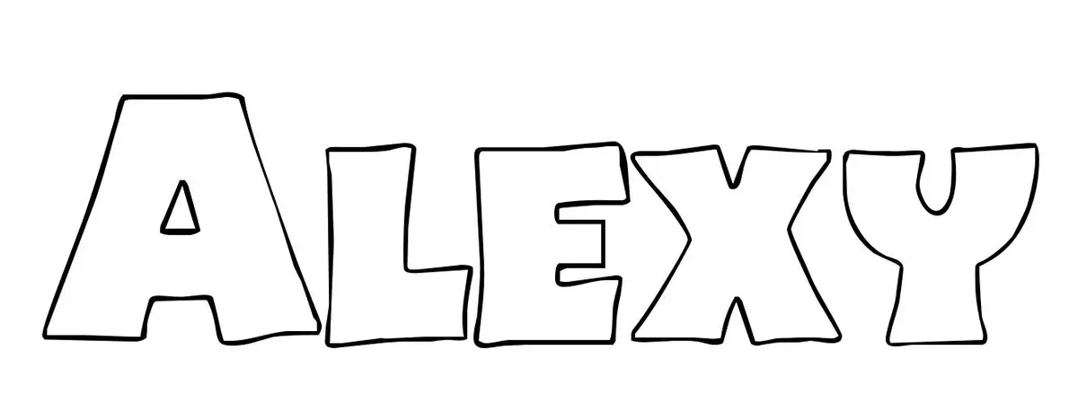 Coloriage Alexy - Prénom à imprimer