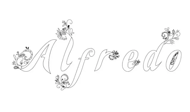 Coloriage Alfredo - Prénom à imprimer