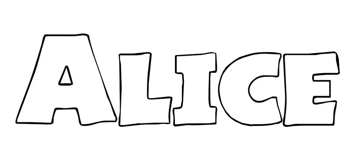 Alice coloring page to print
