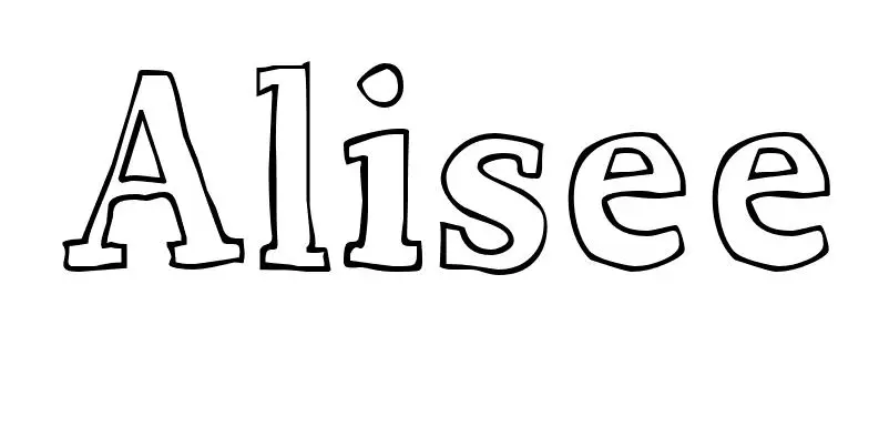 Coloriage Alisee - Prénom à imprimer