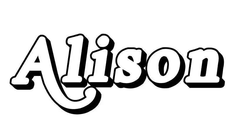 Coloriage Alison - Prénom à imprimer