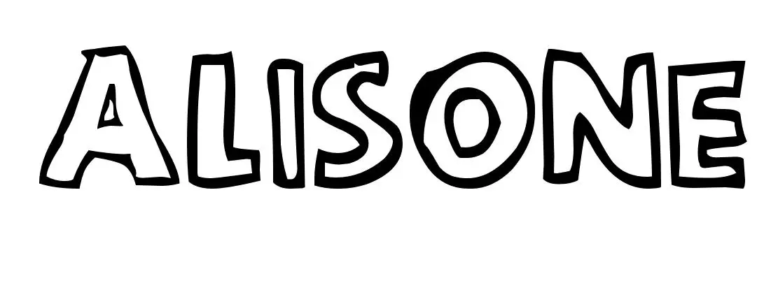 Coloriage Alisone - Prénom à imprimer