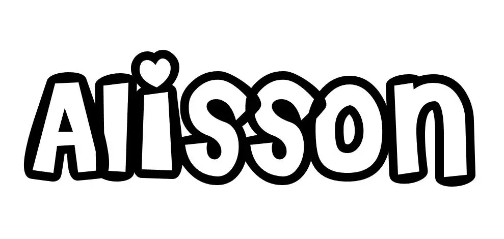 Coloriage Alisson - Prénom à imprimer
