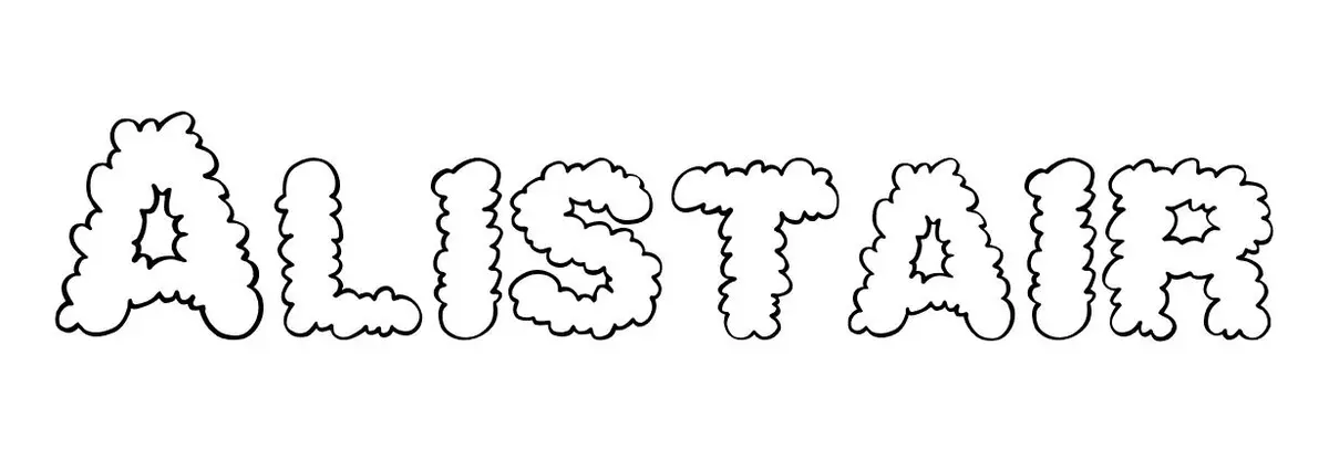 Coloriage Alistair - Prénom à imprimer